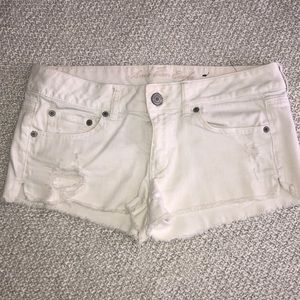American Eagle Outfitters Cream Jean Shorts